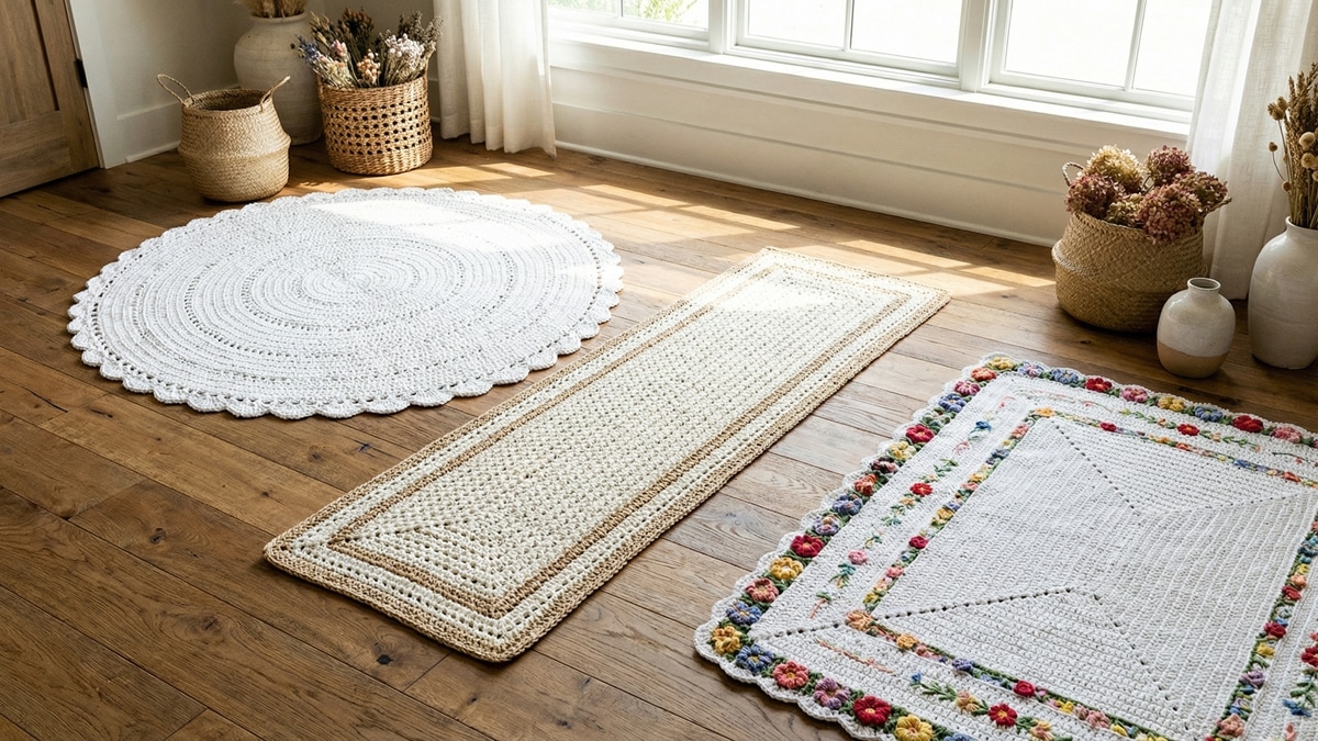 Tapete de crochê branco: peça curinga que ilumina e aconchega qualquer cômodo - Imagem do artigo original