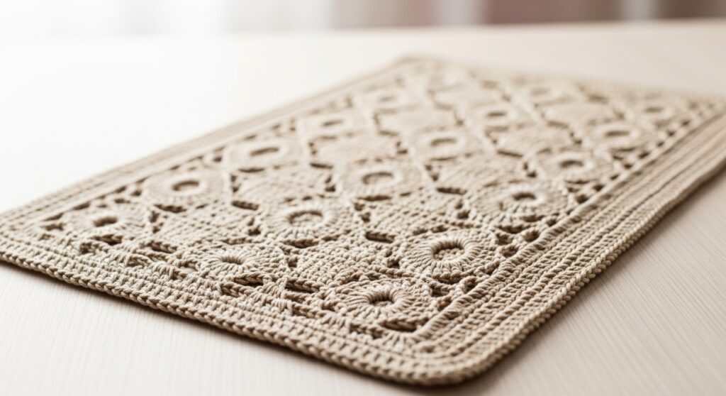 Dicas certeiras para um tapete retangular de crochê firme, bonito e sem ondular - Imagem do artigo