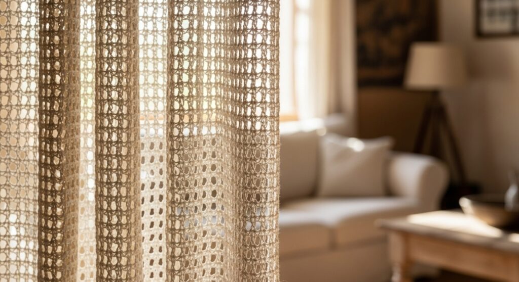 Cortina de crochê ganha espaço na decoração e promete leveza aos ambientes - Imagem do artigo