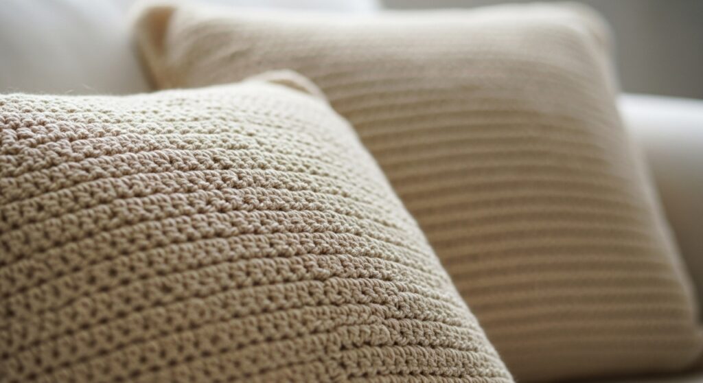 Dois painéis, uma ideia: capa de almofada de crochê deixa qualquer ambiente acolhedor - Imagem do artigo