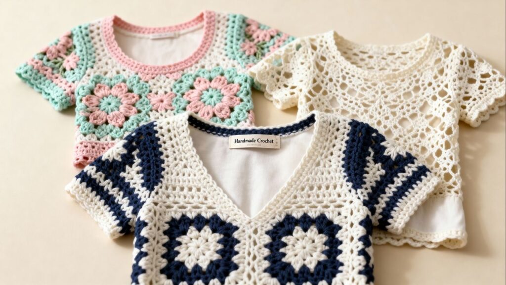 Blusa de crochê: guia rápido para medir, modelar e acertar no caimento - Imagem do artigo