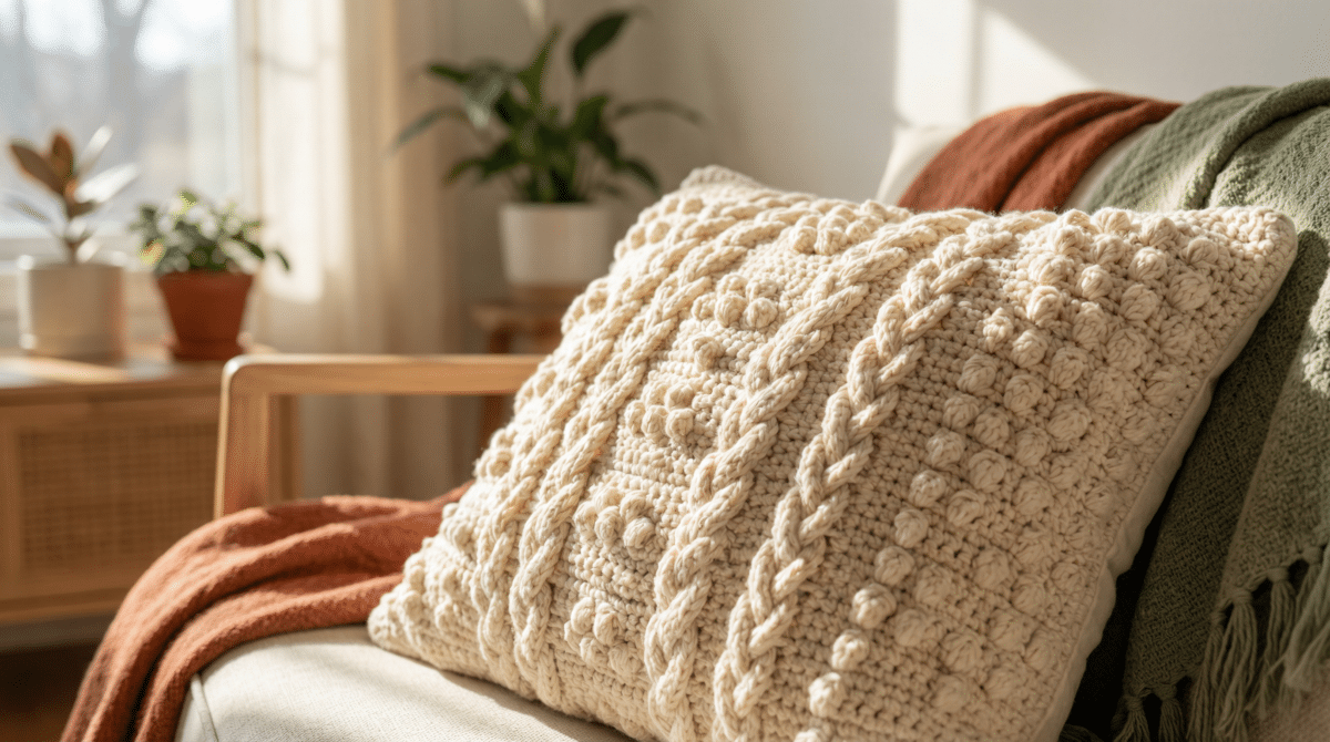 Almofadas de crochê artesanais ganham espaço na decoração moderna - LoungeA